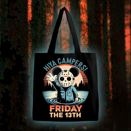 Magically Horrific HIYA CAMPERS F13TH Tote Bag (Regular Size-OG Color)