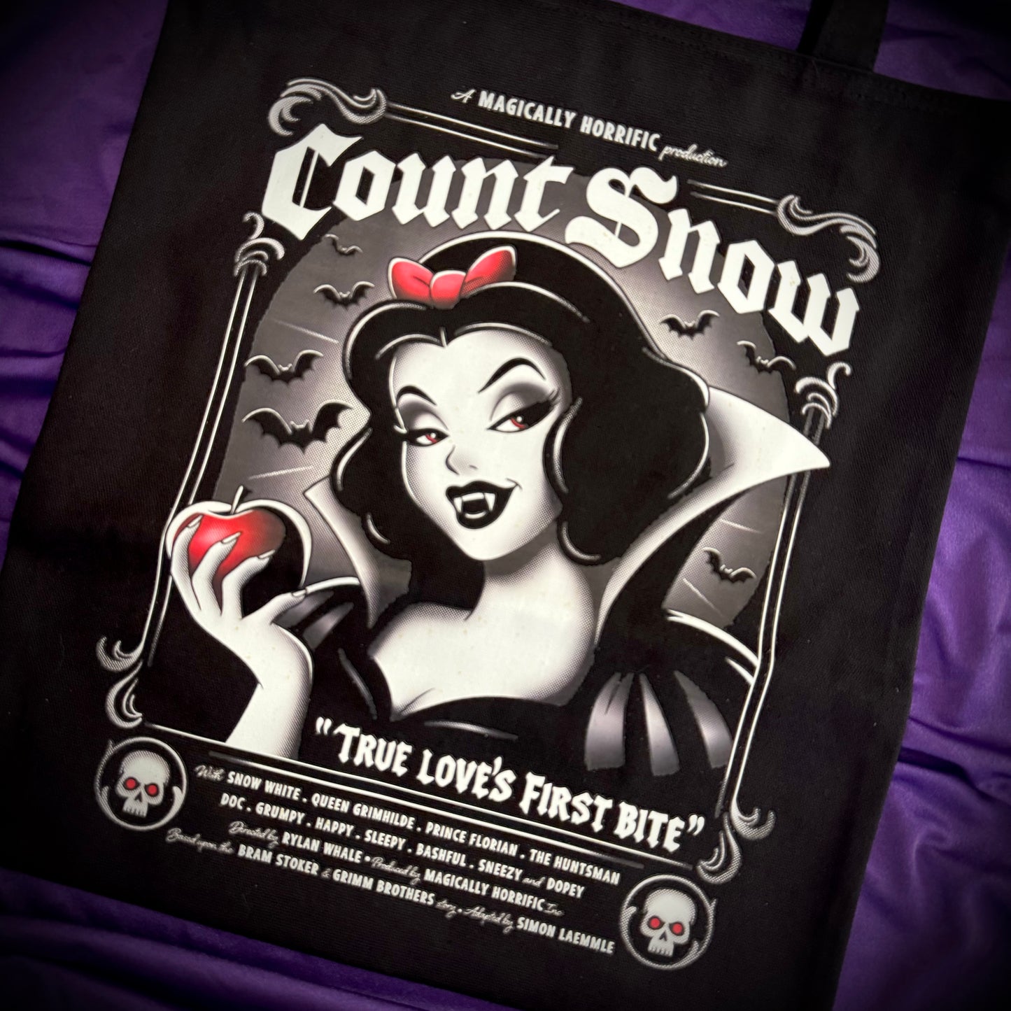 Magically Horrific™ Count Snow Poster Tote Bag