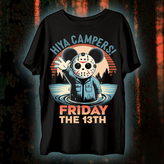 Magically Horrific HIYA CAMPERS F13TH Tee Shirt (Original Color)