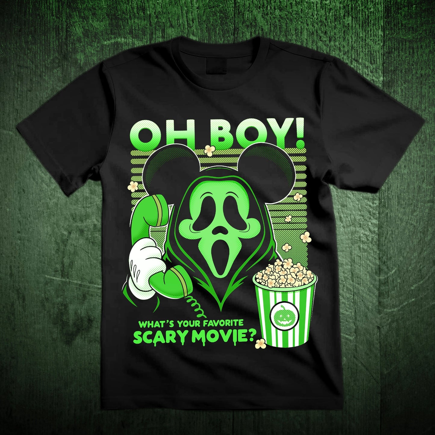 Magically Horrific STAB GREEN What’s Your Favorite Scary Movie GM Tee Shirt PS