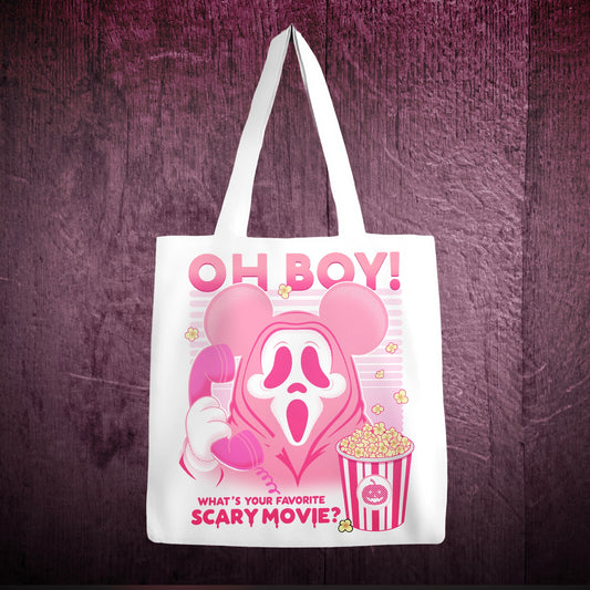 PINK Whats Your Favorite Scary Movie? Tote Bag PS